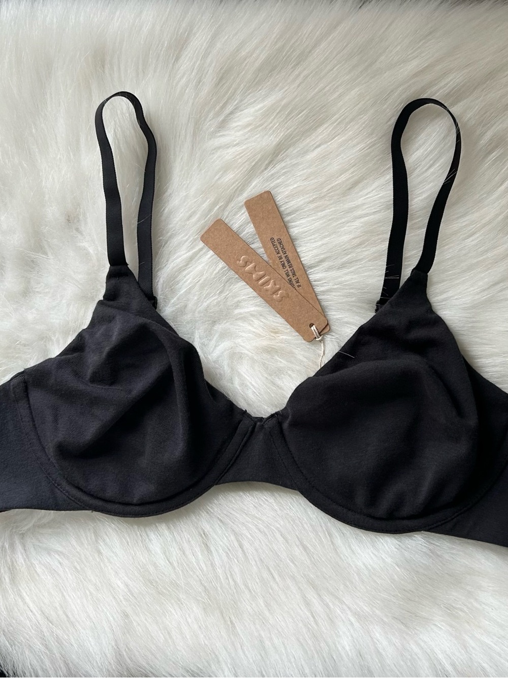 SKIMS Cotton Jersey Tshirt Bra 36C BR-UWR-0637